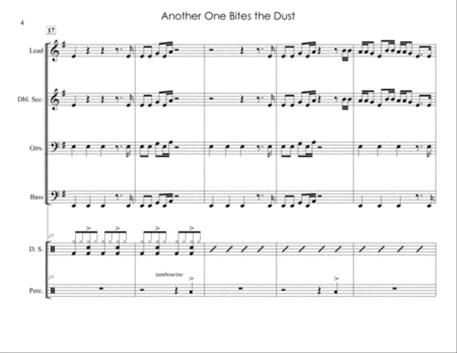 Another One Bites The Dust Steel Drum Band scores gallery preview page 4