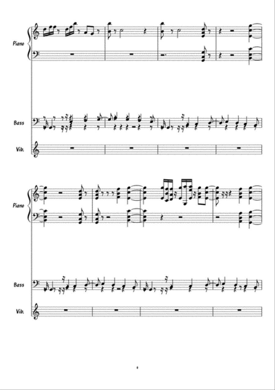 Jazz happy - Music Without Drums Small Ensemble scores gallery preview page 4