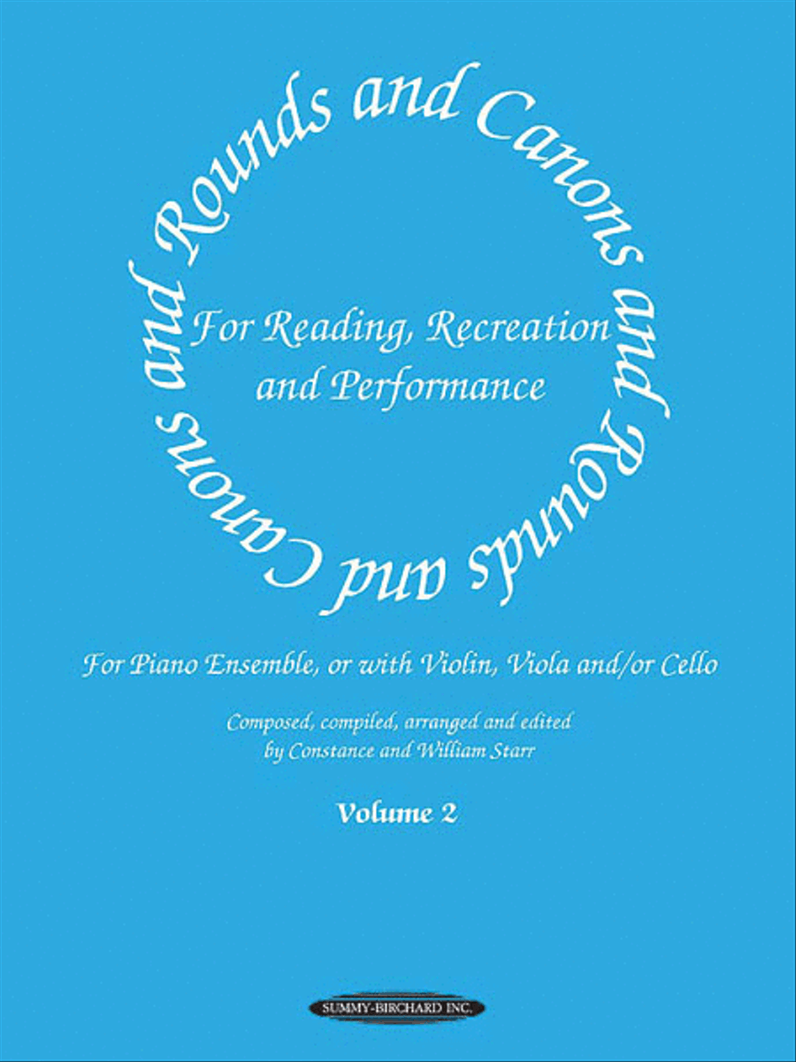 Rounds and Canons for Reading, Recreation and Performance, Piano Ensemble, Volume 2 Cello scores gallery preview page 1