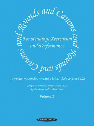 Book cover for Rounds and Canons for Reading, Recreation and Performance, Piano Ensemble, Volume 2