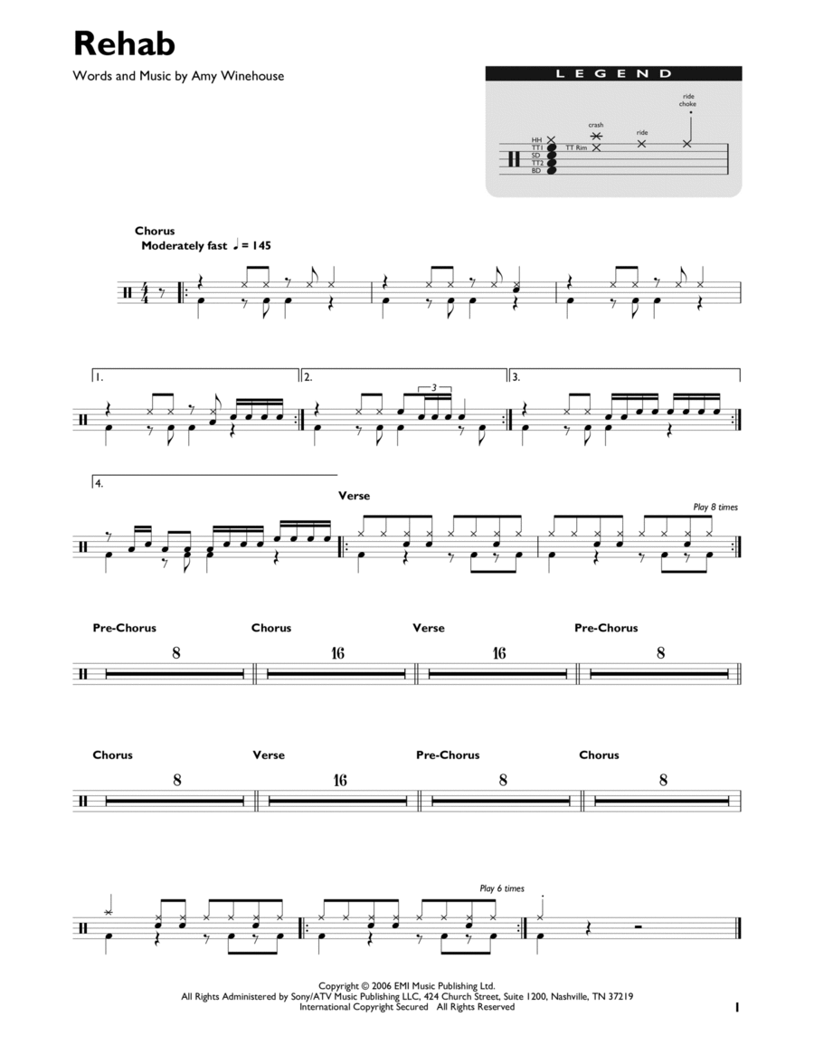 Rehab Rehab Drum Set scores gallery preview page 1