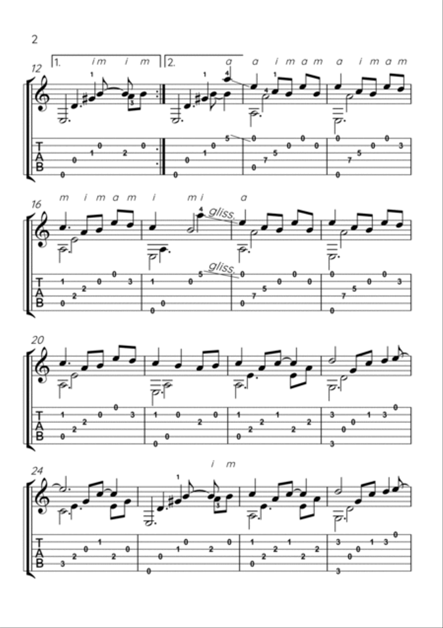 Kristallen den fina Acoustic Guitar scores gallery preview page 2