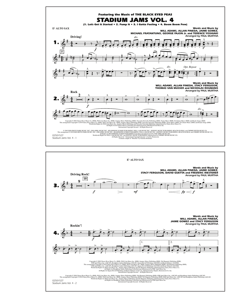 Stadium Jams: Vol. 4 - Eb Alto Sax