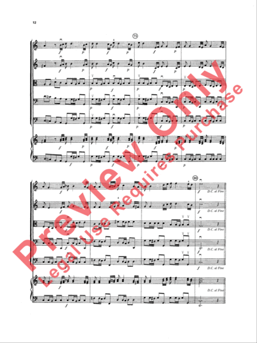 The Four Seasons (Spring, Winter, Autumn) String Orchestra scores gallery preview page 13