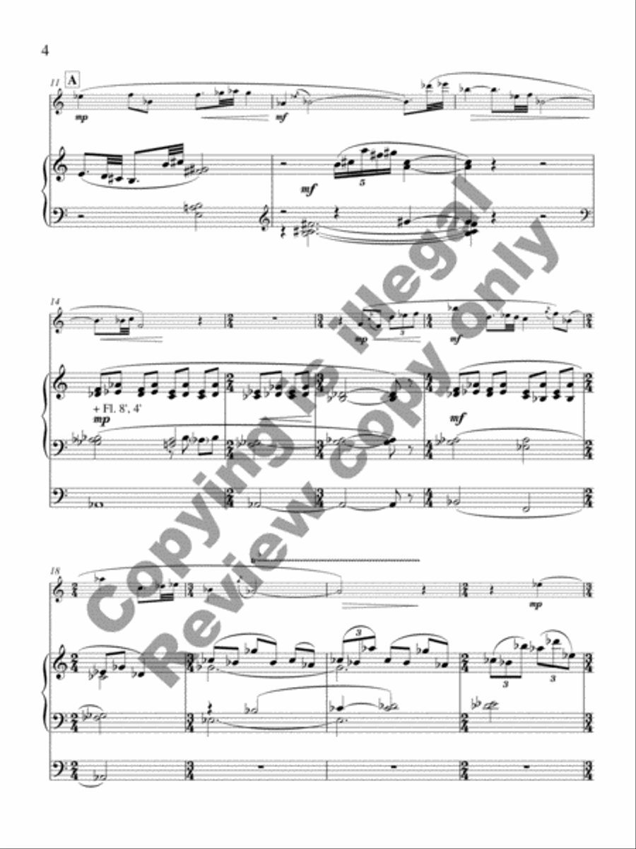 Rêverie: Hommage à Francis Poulenc Alto Saxophone scores gallery preview page 5