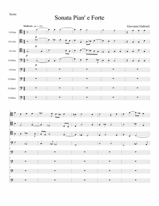 Book cover for Giovanni Gabrieli Sonata Pian' e Forte for Trombones