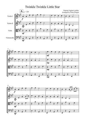 Twinkle Twinkle Little Star - arranged for String Quartet (children)
