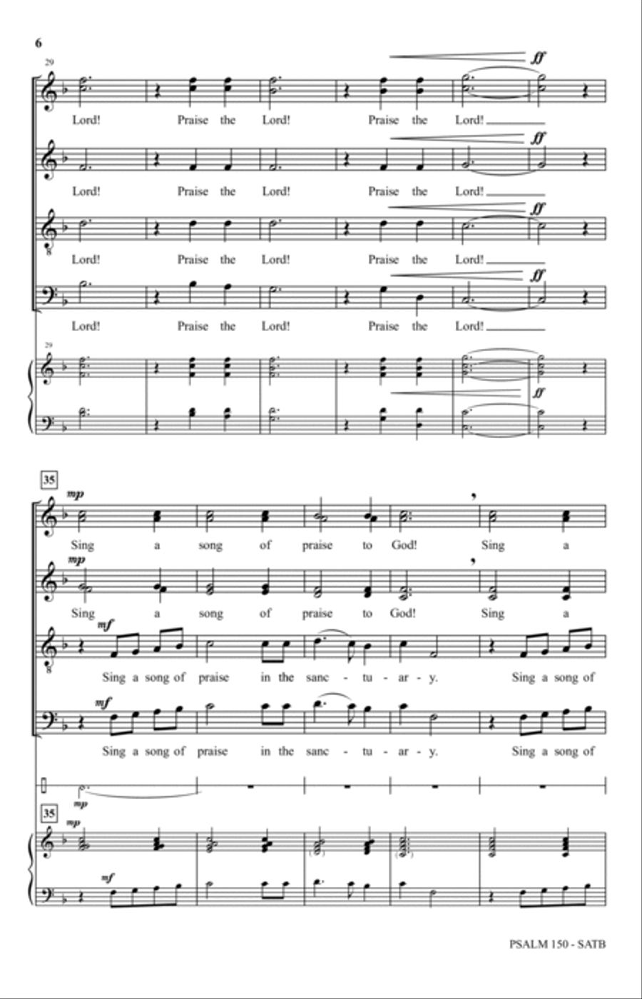 Psalm 150 Psalm 150 4-Part scores gallery preview page 5