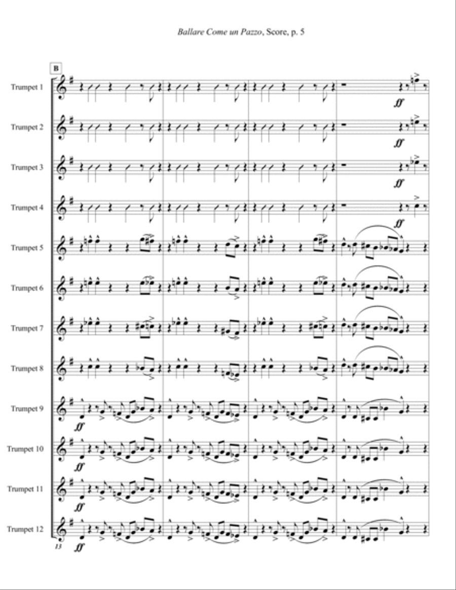 Ballare Come un Pazzo (Letter size) 2-Part scores gallery preview page 5