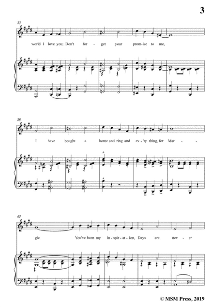 Con Conrad;J. Russel Robinson-Margie,in E Major,for Voice&Piano Voice scores gallery preview page 5