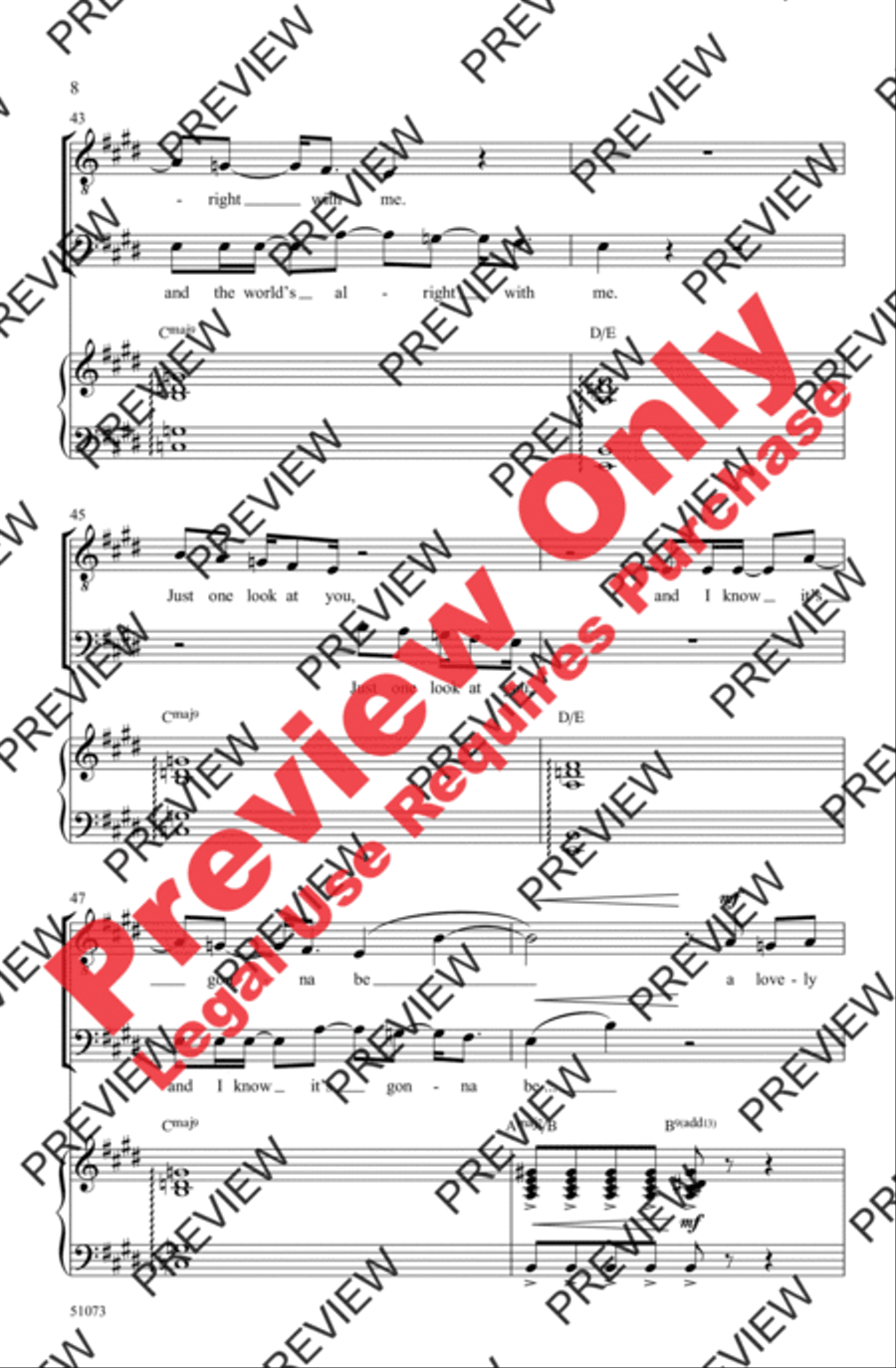 Lovely Day Men's Choir scores gallery preview page 8
