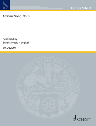 Book cover for African Song No. 5