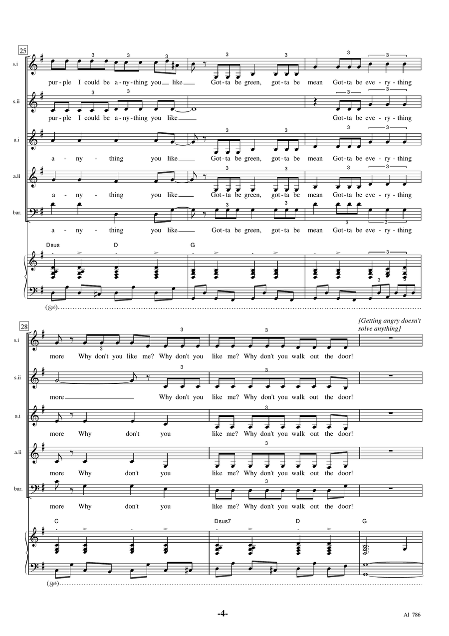 Grace Kelly Choir scores gallery preview page 4