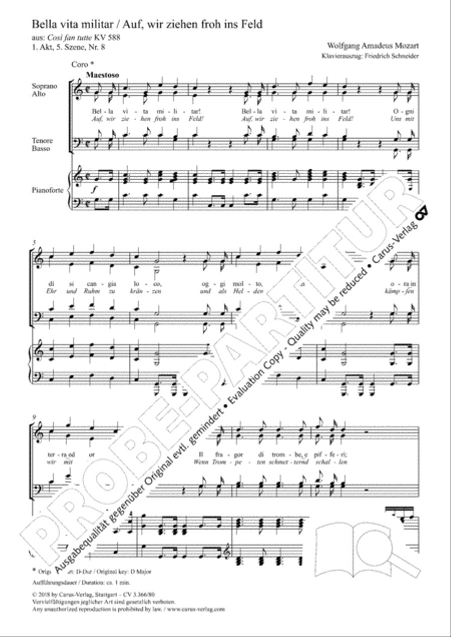 Bella vita militar 4-Part scores gallery preview page 2