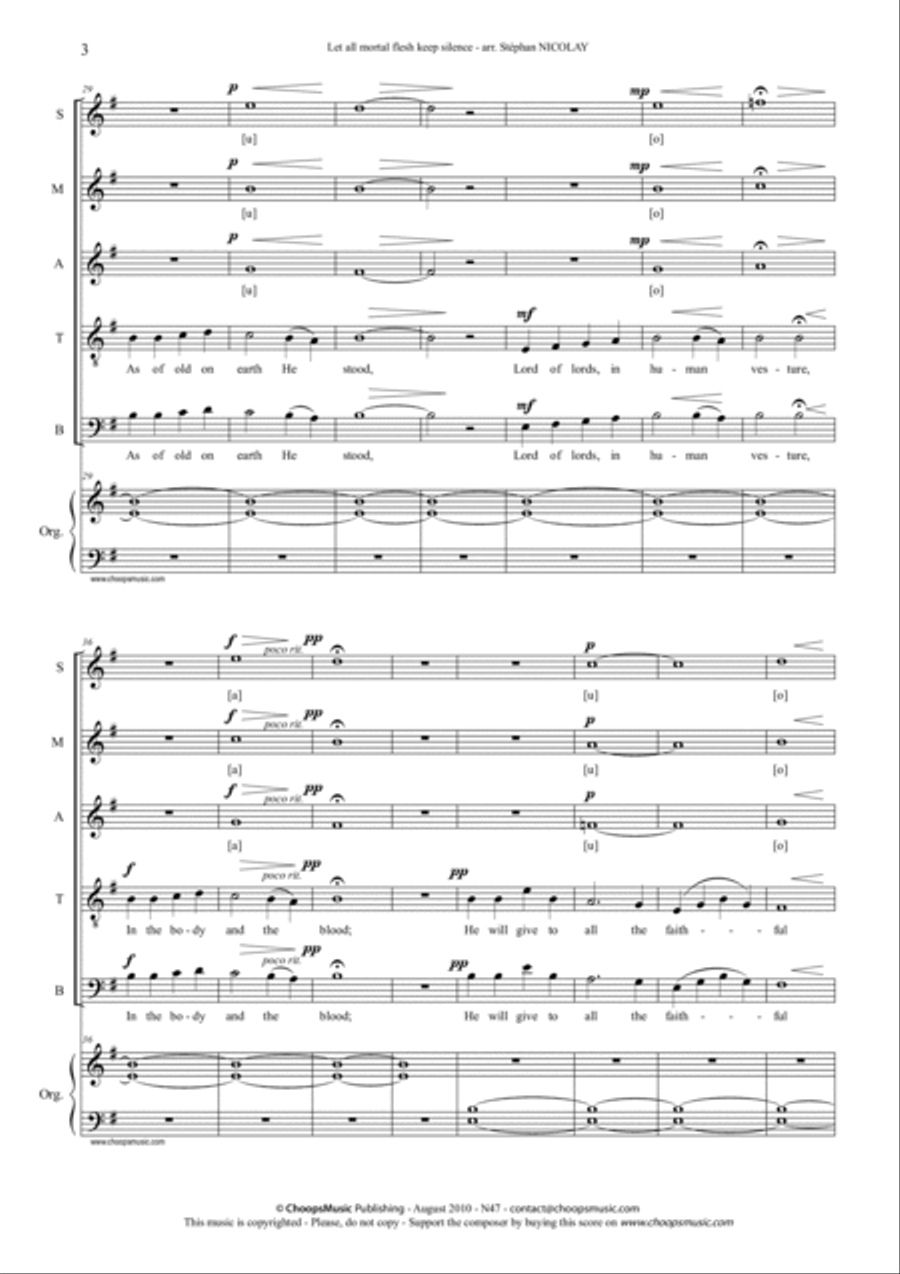 Let all mortal flesh keep silence 4-Part scores gallery preview page 4
