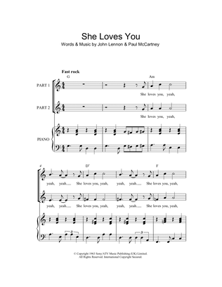 Book cover for She Loves You (arr. Rick Hein)