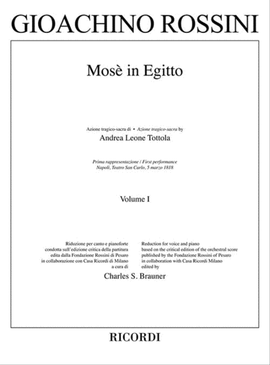 Mosè in Egitto 4-Part scores gallery preview page 2