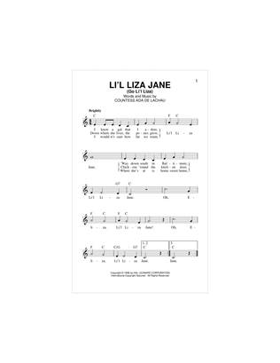 Li'l Liza Jane (Go Li'l Liza)