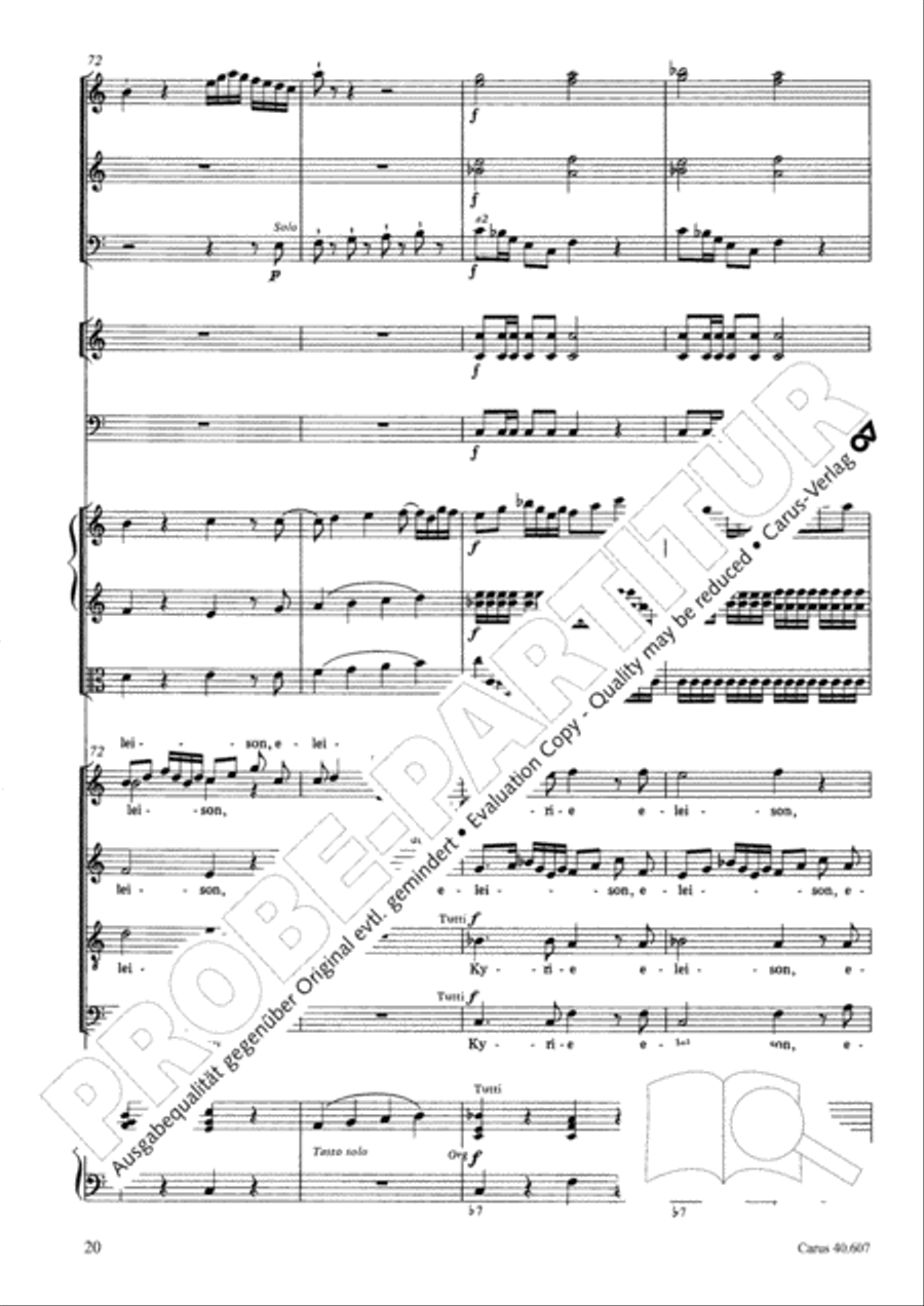 Mass in time of war (Missa in tempore belli) 4-Part scores gallery preview page 31