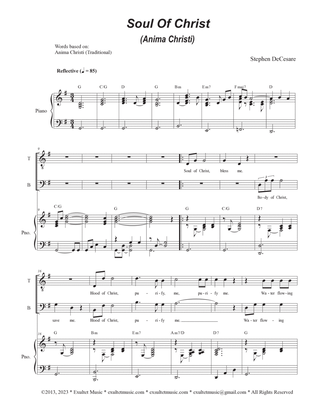 Soul of Christ (Anima Christi) (Duet for Tenor and Bass solo)