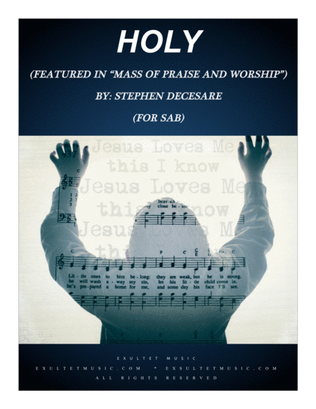 Book cover for Holy (from "Mass of Praise and Worship") (SAB)