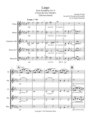 Largo (from "Symphony No. 9") ("From the New World") (Db) (Woodwind Ensemble)