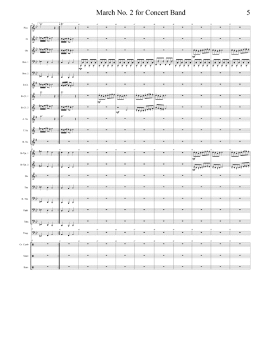 March No. 2 for Concert Band Concert Band scores gallery preview page 5