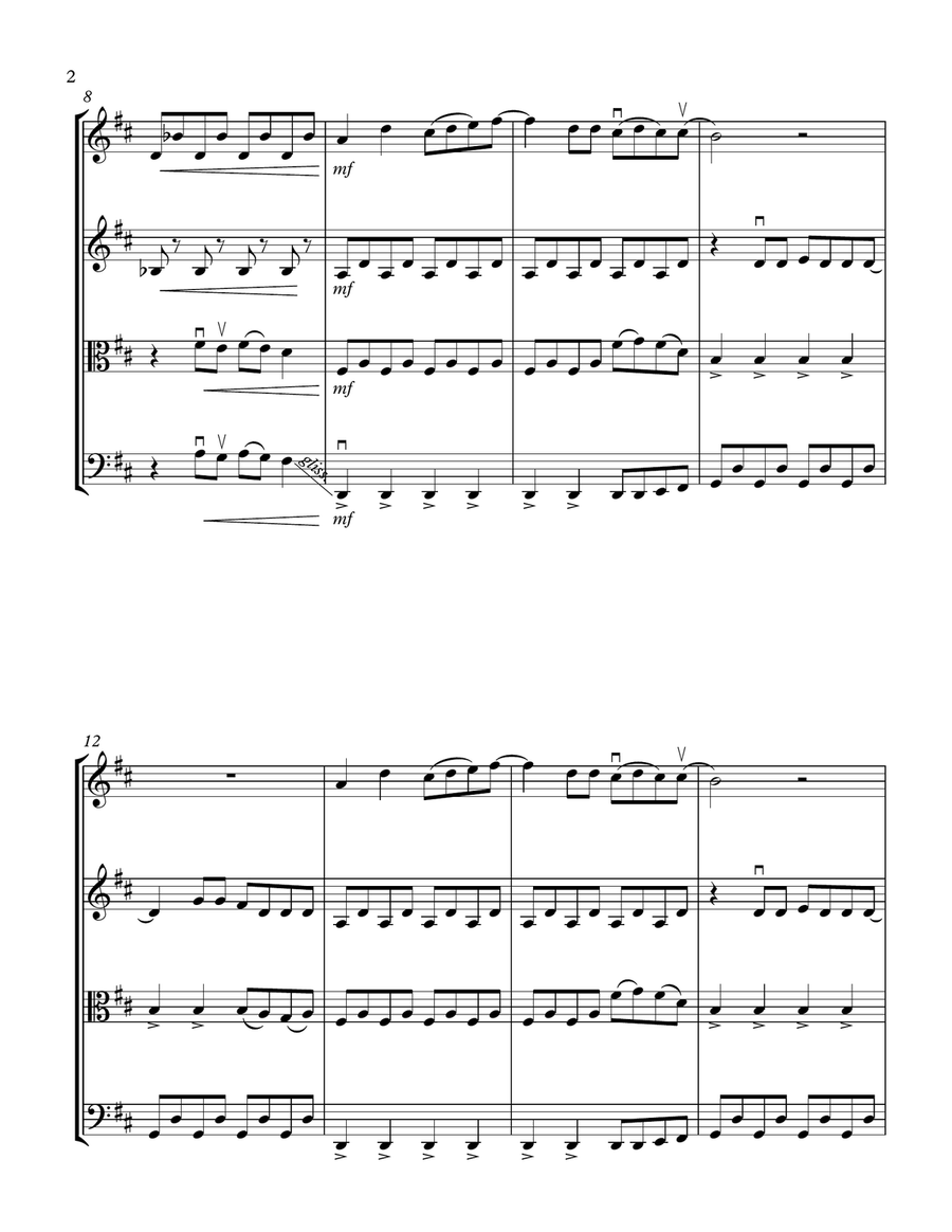 Mamma Mia String Quartet scores gallery preview page 2