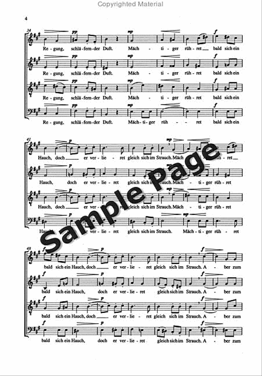 Freuhzeitiger Fruehling 4-Part scores gallery preview page 5