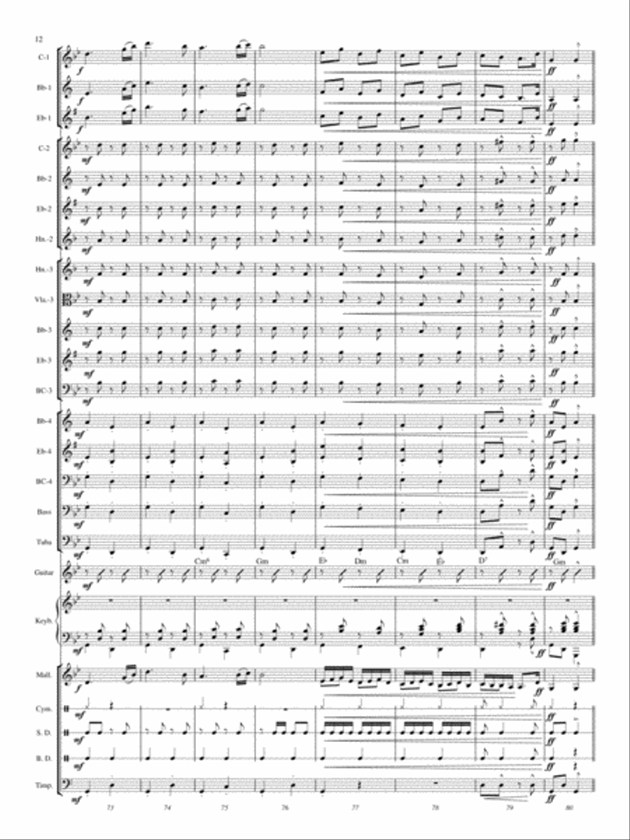 Hungarian Dance No. 5 Concert Band scores gallery preview page 11