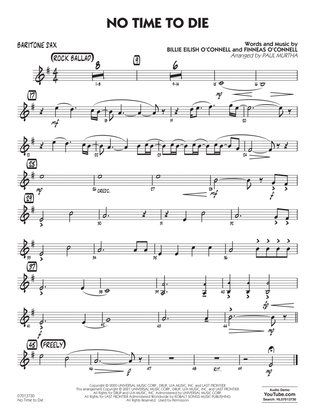 No Time to Die (from No Time To Die) (arr. Paul Murtha) - Baritone Sax