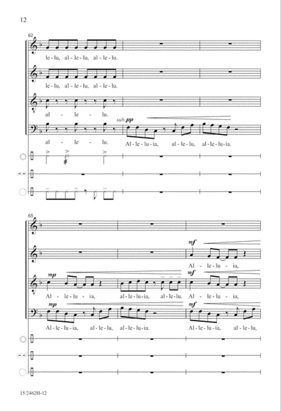 Alleluia, Alleluia! Alleluia, Alleluia! 4-Part scores gallery preview page 13