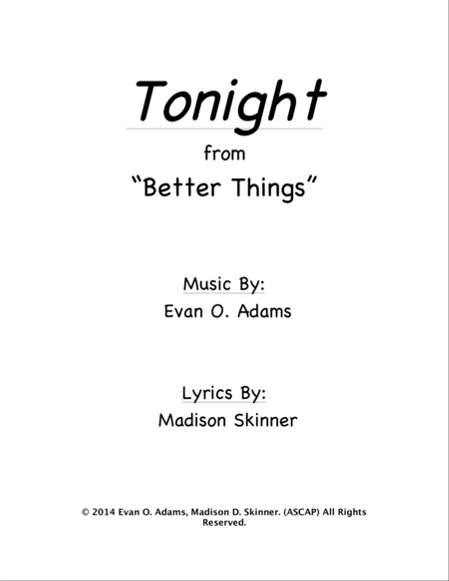 Tonight Jazz Ensemble scores gallery preview page 1