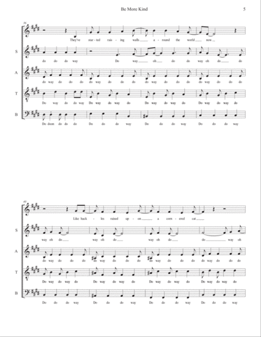 Be More Kind A Cappella scores gallery preview page 6