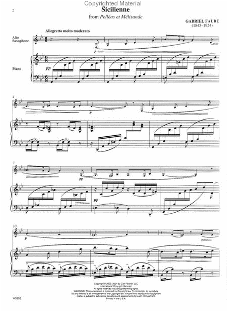 Sicilienne Sicilienne Alto Saxophone scores gallery preview page 2