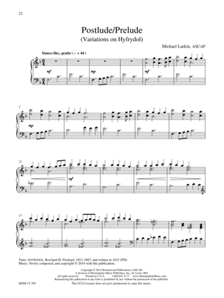 Postlude/Prelude (Variations on Hyfrydol) (Downloadable)