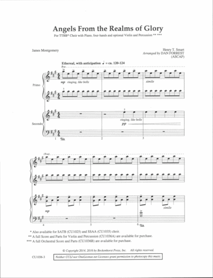 Angels from the Realms of Glory - TTBB TTBB scores gallery preview page 17