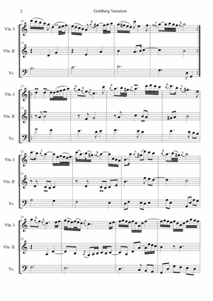 Goldberg Variation Aria (BWV 988) in C