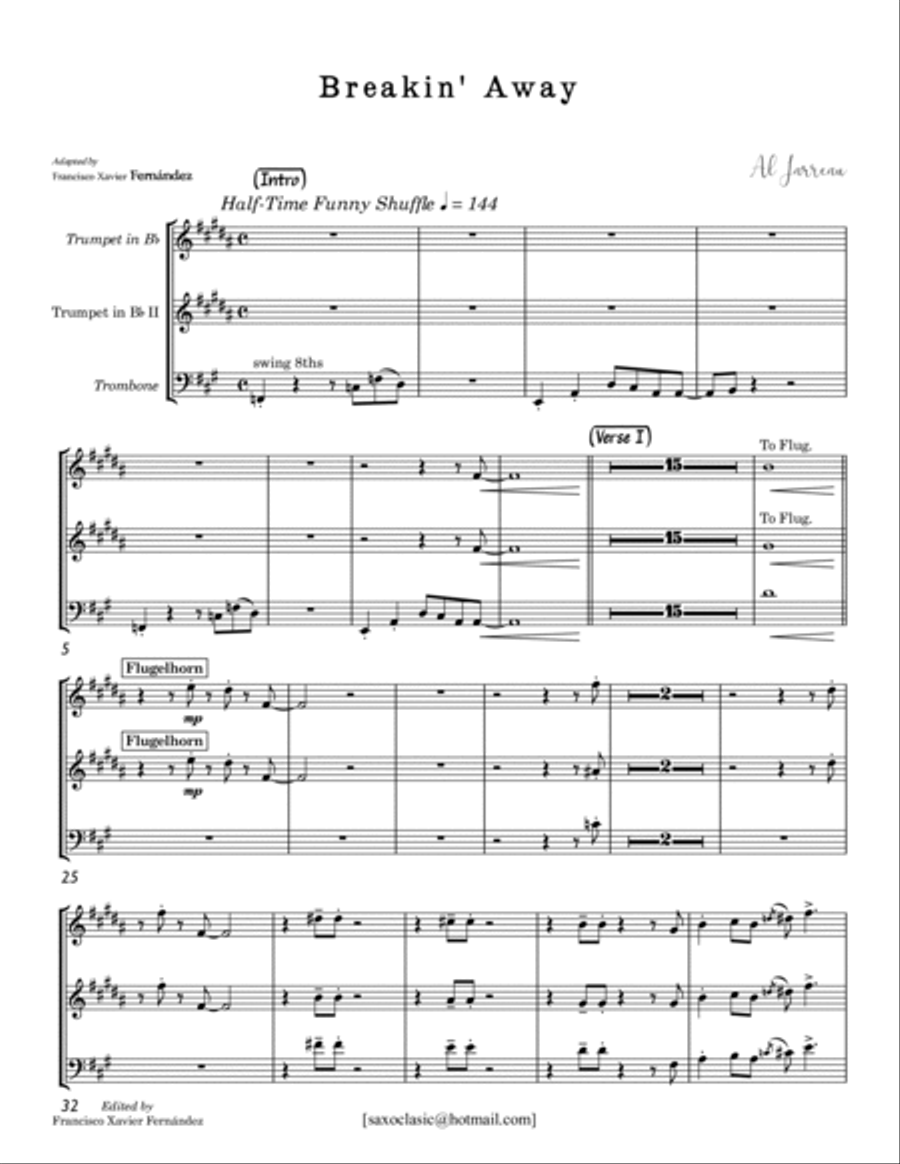 Breakin' Away Breakin' Away Small Ensemble scores gallery preview page 2