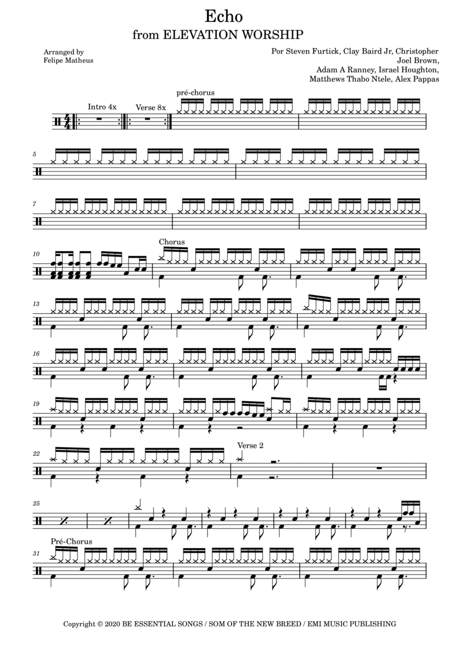Echo Drum Set scores gallery preview page 1