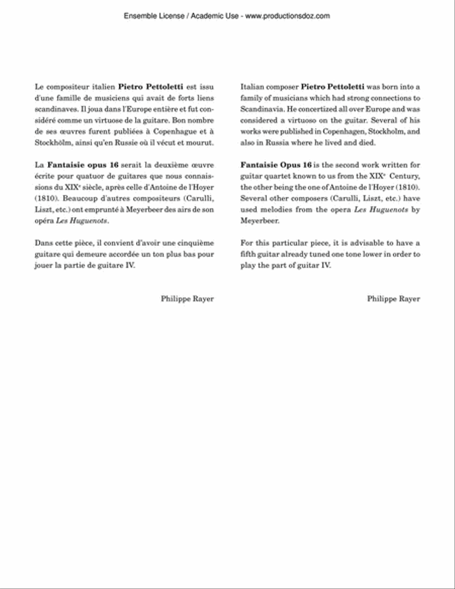 Fantaisie op. 16 Guitar Ensemble scores gallery preview page 2