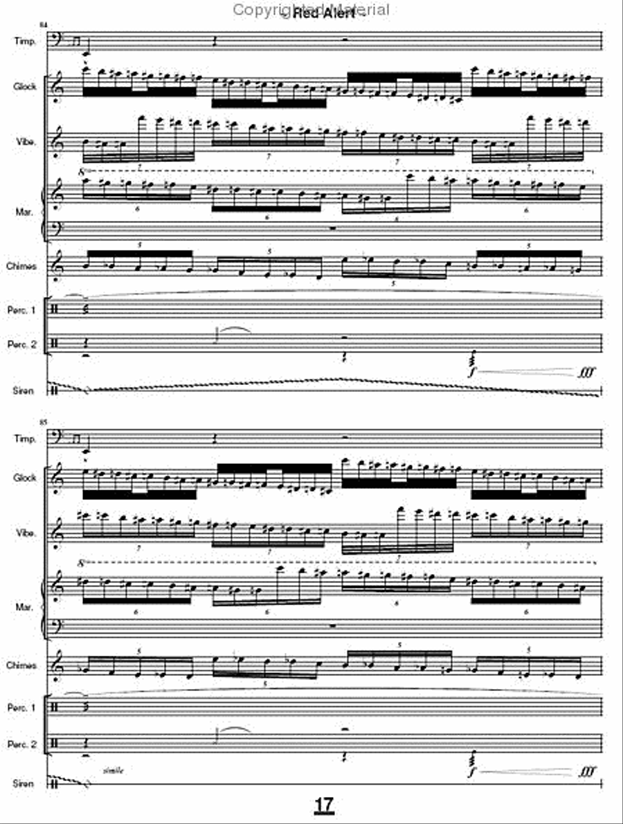Red Alert Red Alert Percussion scores gallery preview page 2