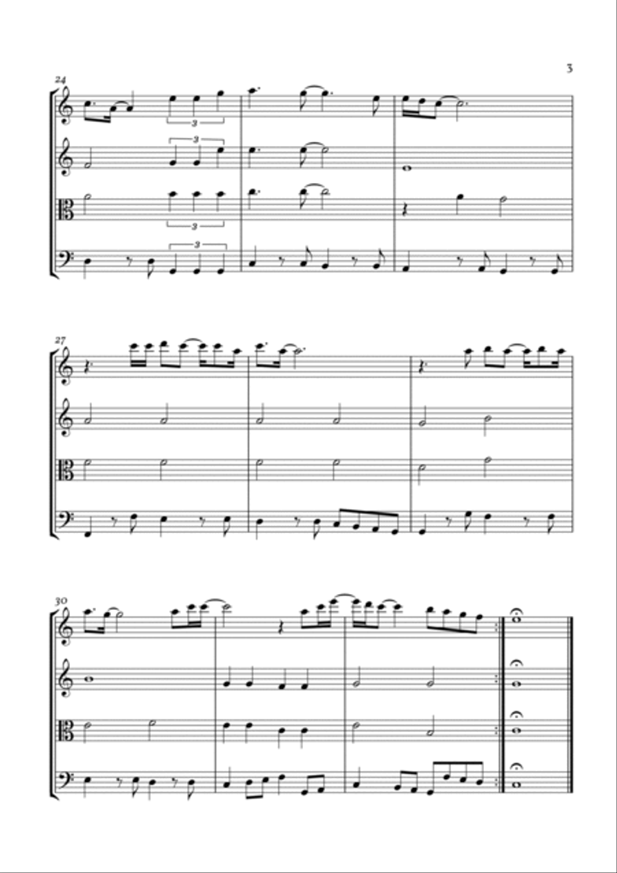 A Whiter Shade Of Pale String Quartet scores gallery preview page 4