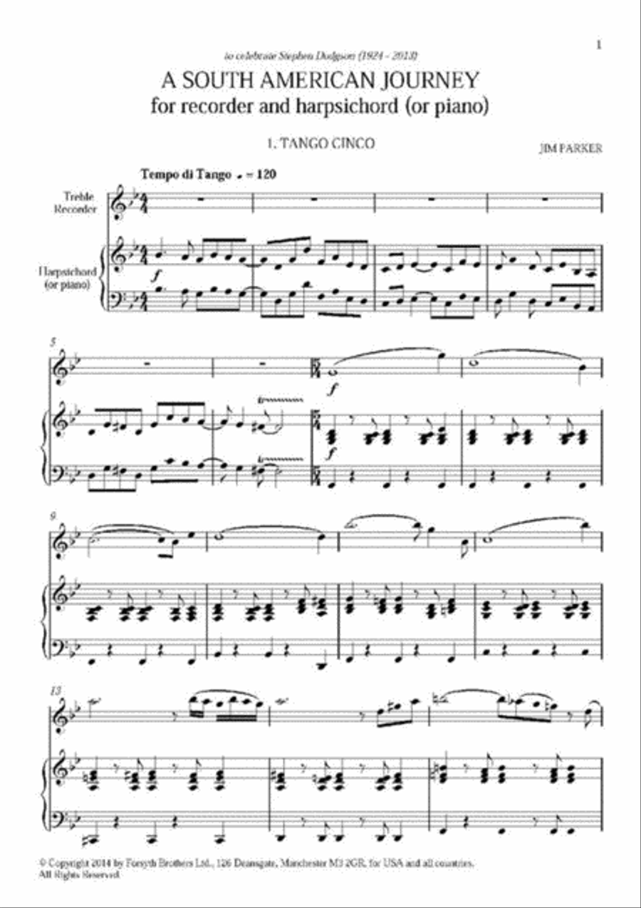 A South American Journey Alto Recorder scores gallery preview page 3