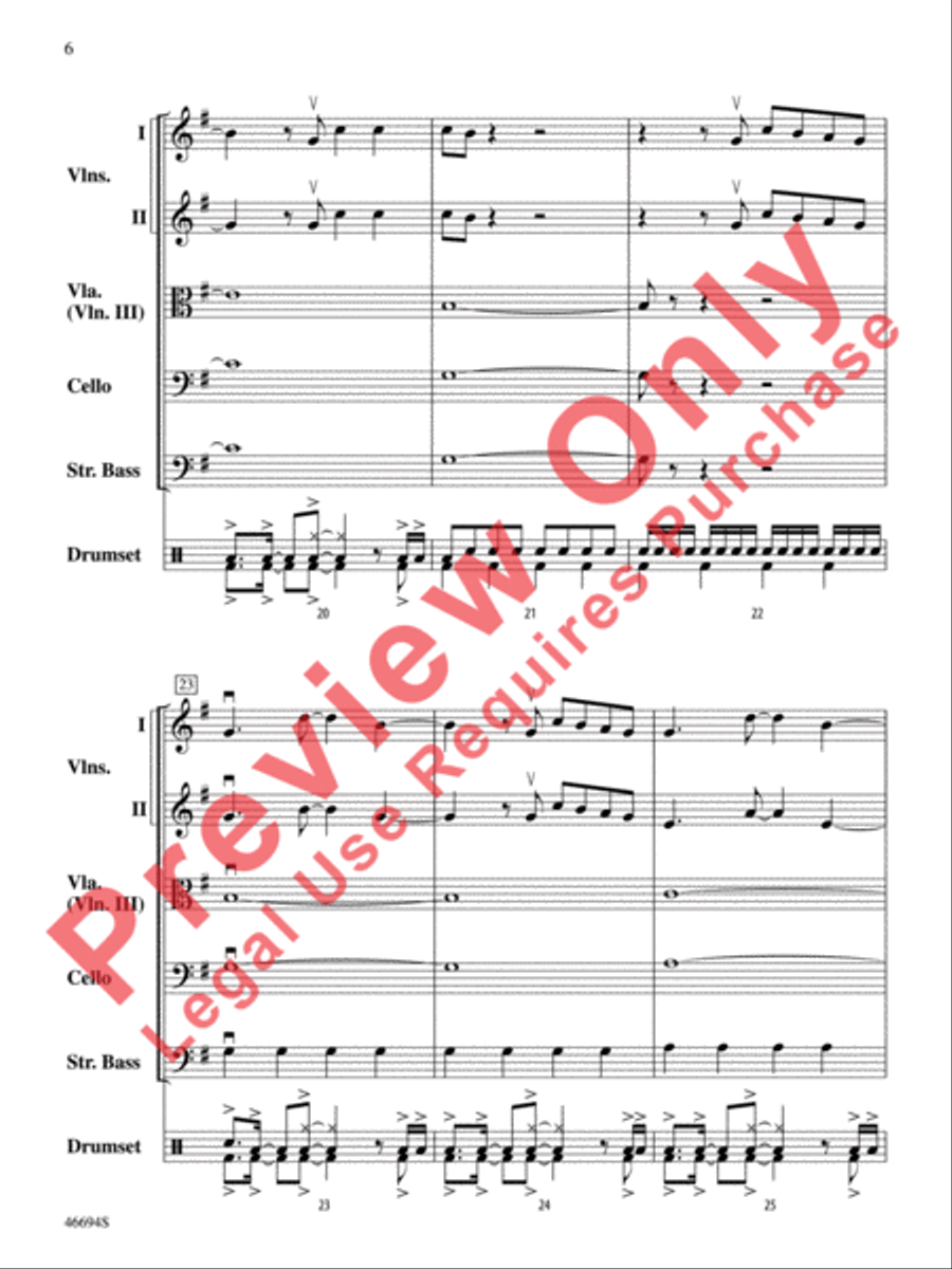 The LEGO Ninjago Movie: Selections from the Motion Picture Soundtrack String Orchestra scores gallery preview page 7