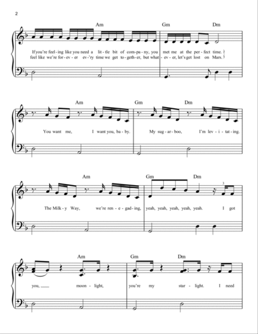 Levitating Levitating Easy Piano scores gallery preview page 2