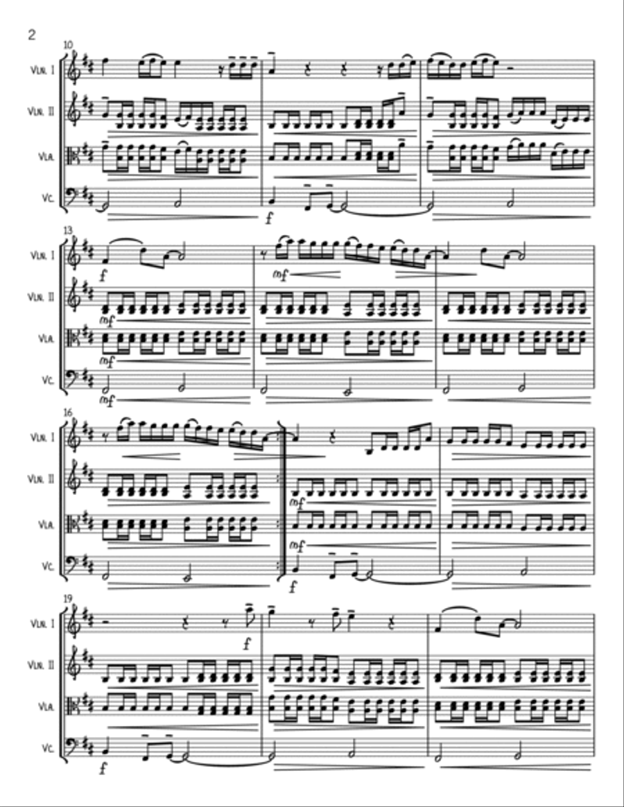All Of The Lights String Trio scores gallery preview page 2
