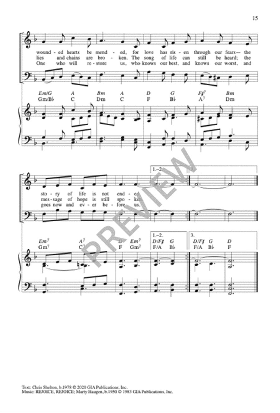 Sing No Empty Alleluias Sacred scores gallery preview page 15