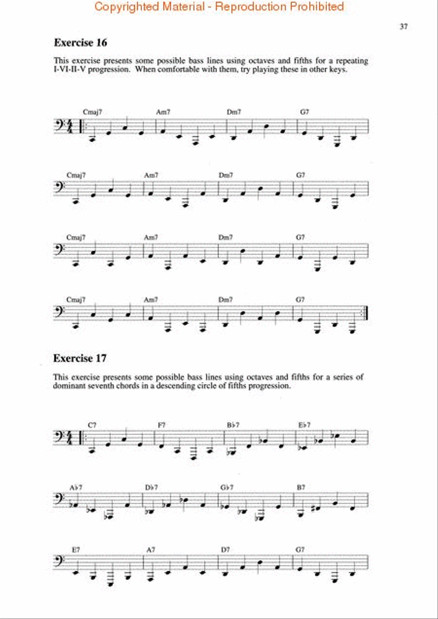 Playing Keyboard Bass Lines Left-Hand Technique for Keyboards Piano Method scores gallery preview page 4