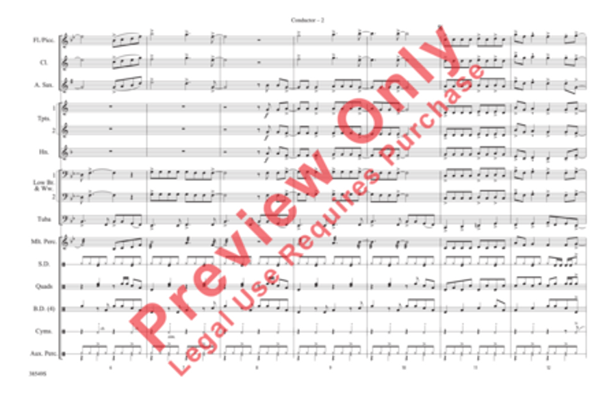 Cheeseburger in Paradise Marching Band scores gallery preview page 3